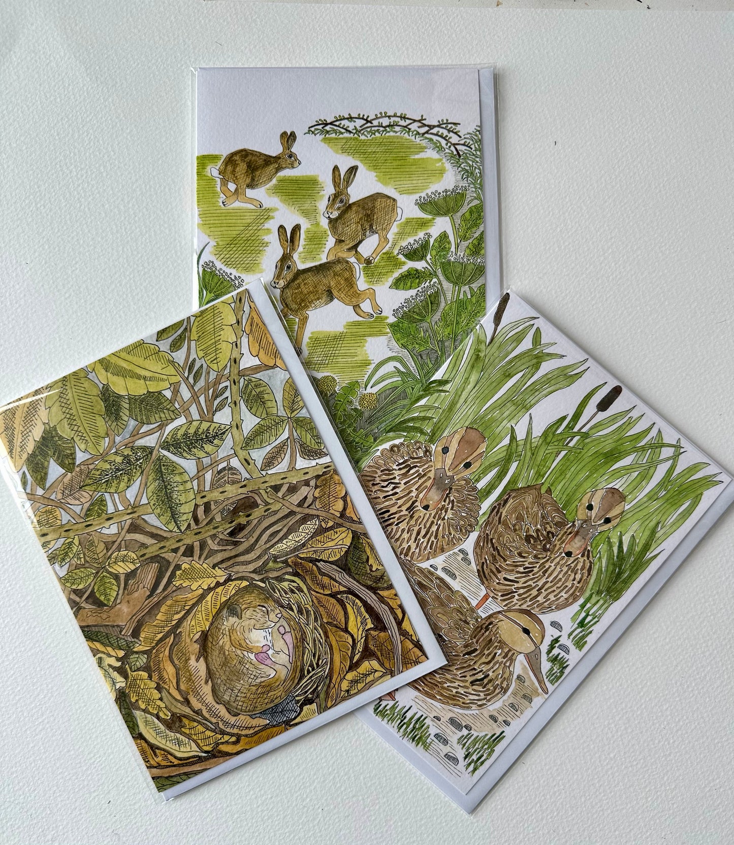 Greeting Cards - pack of 3 different countryside themed cards